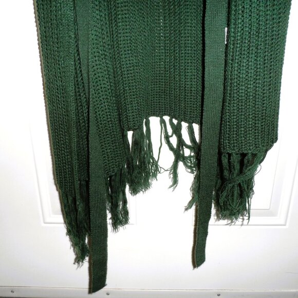 Fashion Nova - dark green Knit Fringe Cardigan - Picture 9 of 9